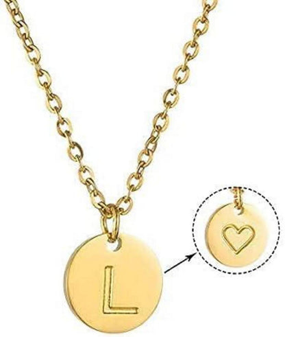 Initialen Kette Buchstaben Anhänger Gold/Rosegold/Silber Herzen Geschenk