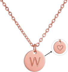 Initialen Kette mit Buchstaben Anhänger Herz Gold Rosegold Silber