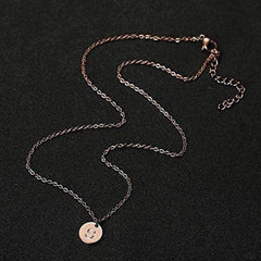 AFSTALR Damen Initialen Kette Buchstaben Anhänger Roségold Herzanhänger