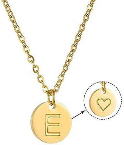 Damen Initialen Kette Buchstaben Anhänger Gold Silber Herz Geburtstagsgeschenk
