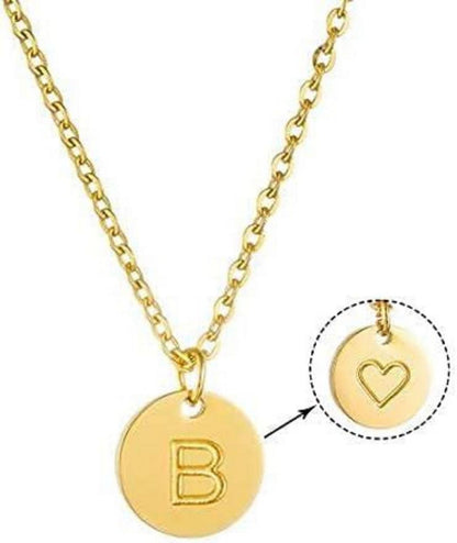 Initialen Halskette Damen Gold Buchstabe Anhänger Herz Geschenk