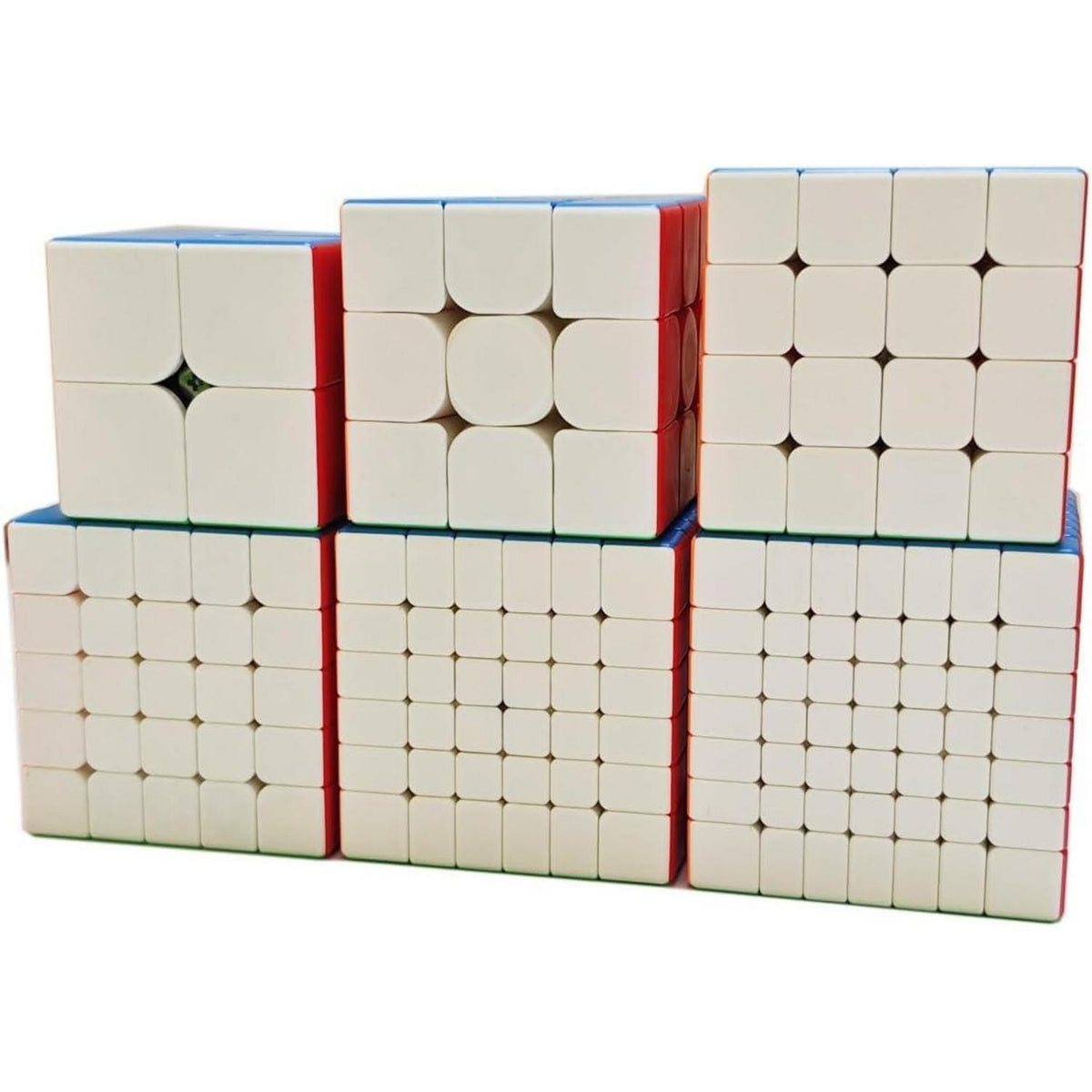 Zauberwürfel Set 6er Pack – 2x2 bis 7x7 Puzzle Cubes