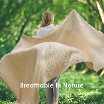 Kuscheldecke Flauschig Baumwolle Decke Vorgewaschene Atmungsaktive Tagesdecke