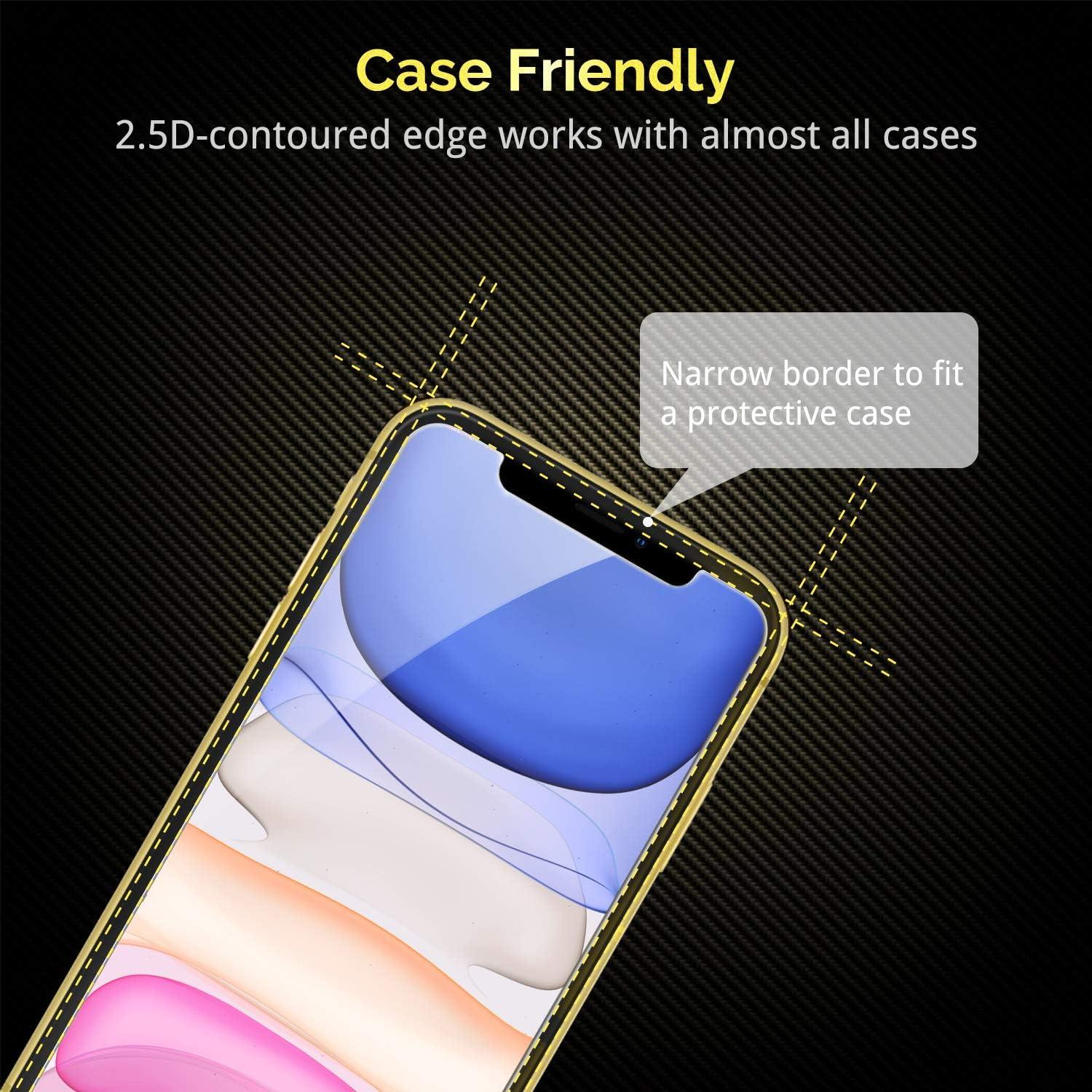Panzerfolie für iPhone 11 XR, 2 Stück, 9H