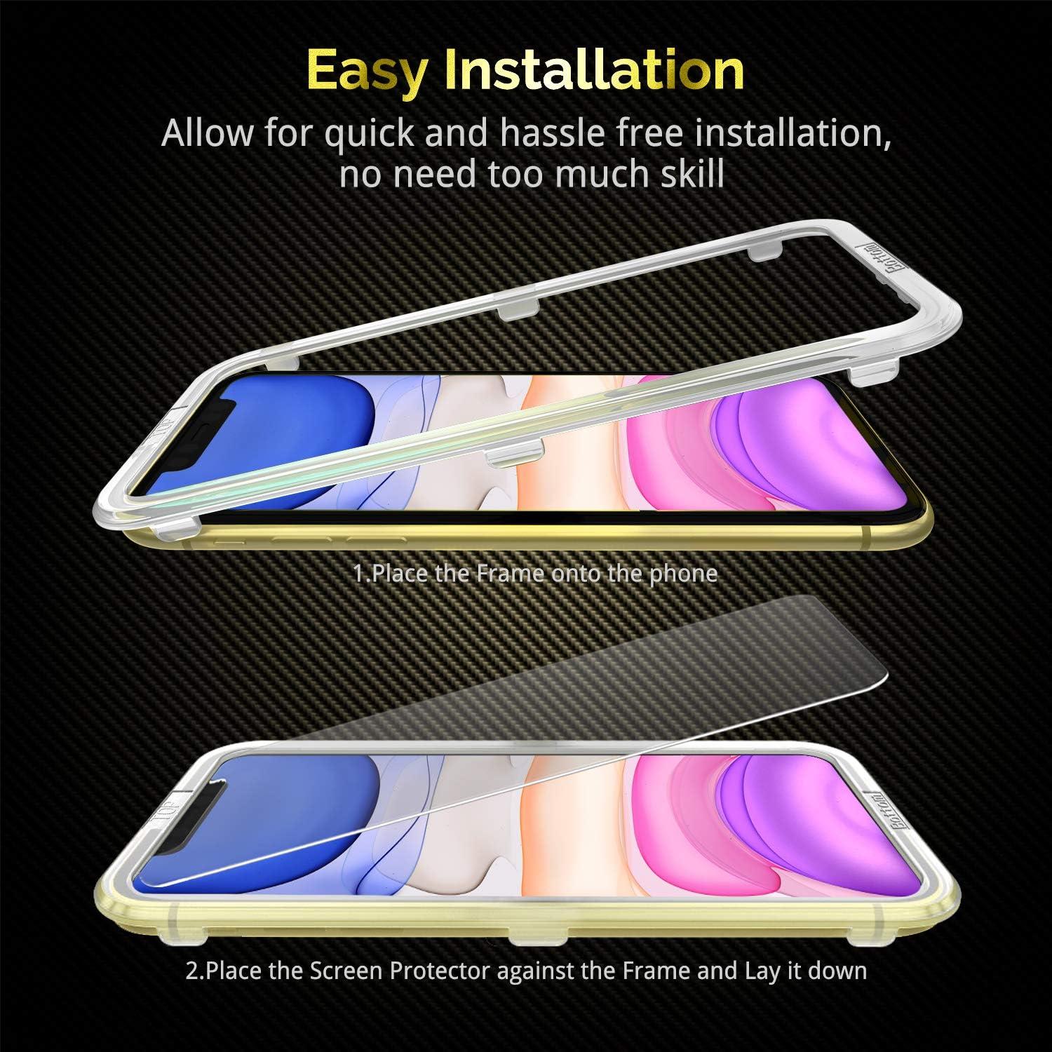 UNBREAKcable Schutzfolie für iPhone 11 XR Panzerglas 2er Set 9H härte Anti-Kratzer Displayfolie