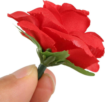 Künstliche Rosenköpfe 50 Stück Blüten DIY Deko Hochzeit Party Ø 4cm