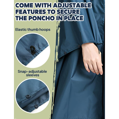 ANYOO Wasserdichter Regenponcho für Radfahren und