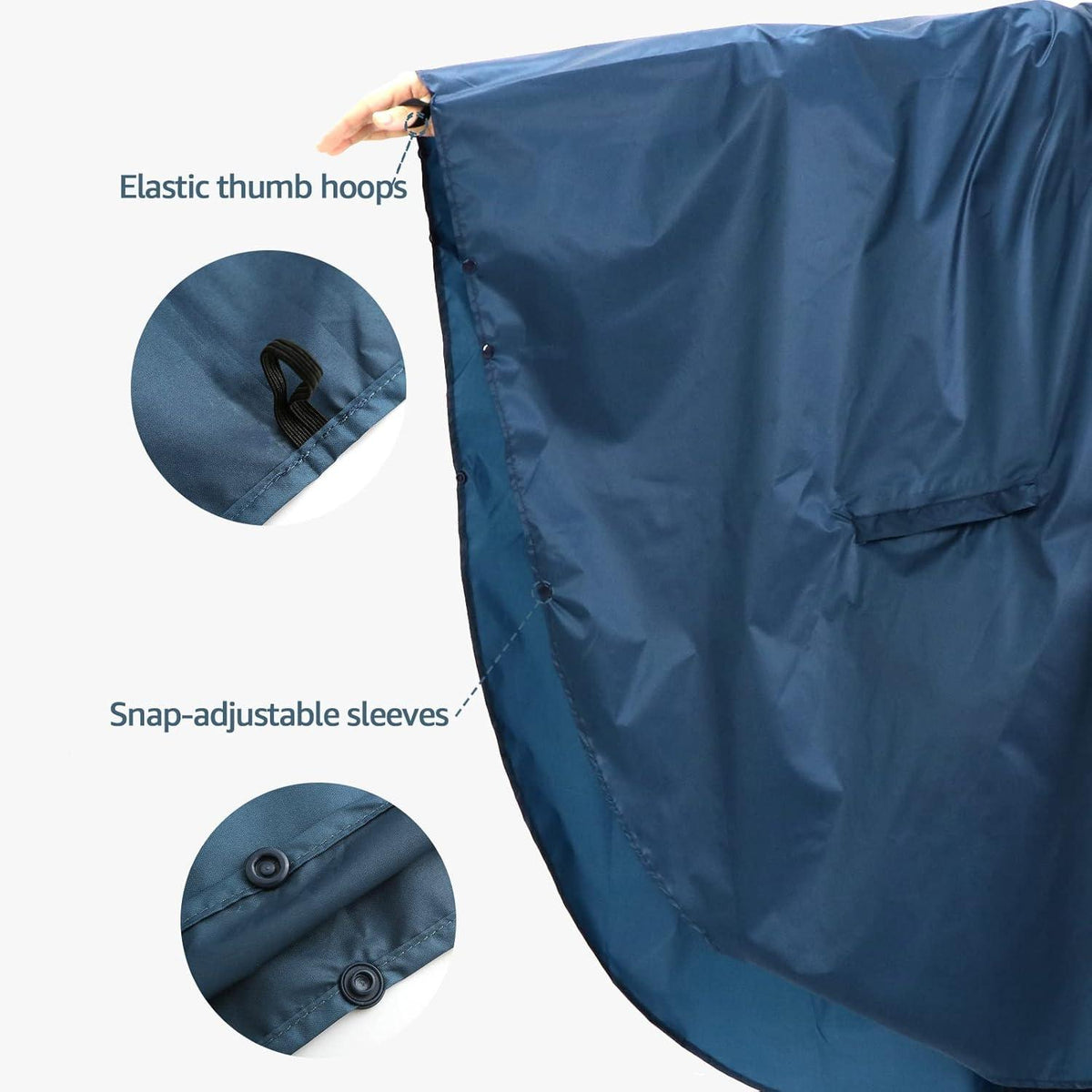 ANYOO Wasserdichter Regenponcho mit Kapuze für Radfahren und Outdoor