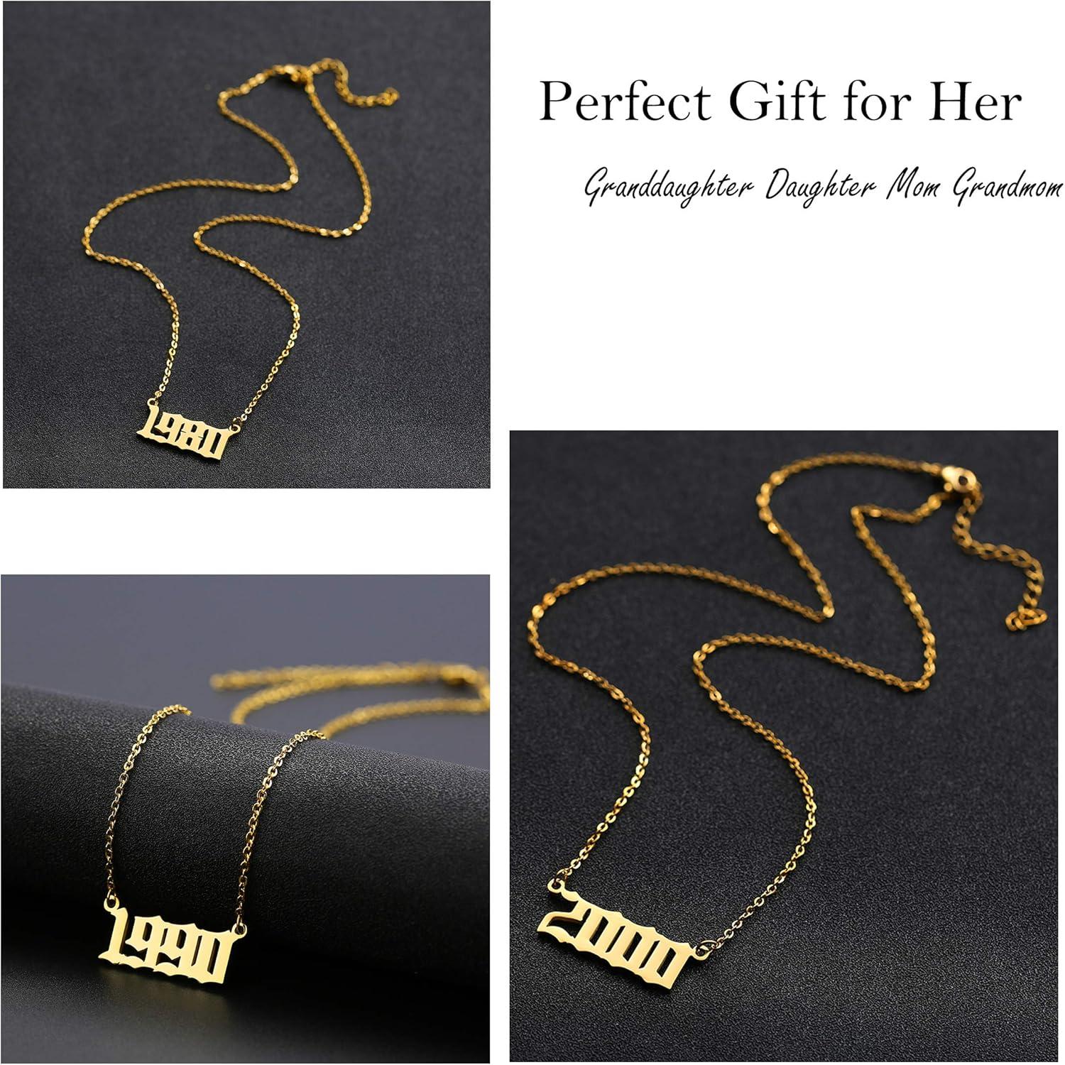 Geburtsjahr Halskette für Frauen Geschenke Geburtstag Schmuck Mädchen