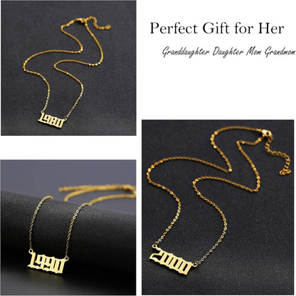Geburtsjahr Halskette für Frauen Geschenke Geburtstag Schmuck Mädchen