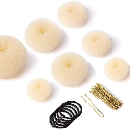 Donut Hair Bun Maker Set mit Haarspangen und Haarnadeln