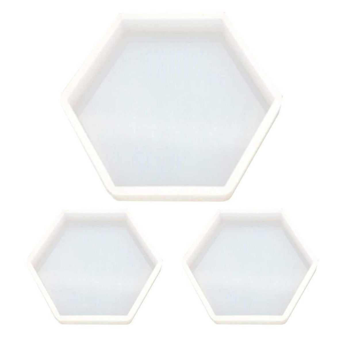 Epoxidharz Form Hexagon – 3er Set für Schmuck & DIY