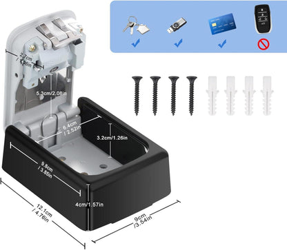 Schlüsseltresor mit Zahlencode für Hausschlüssel, Zahlenkombination Aussenbereich
