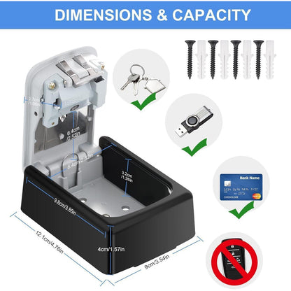 ZHEGE Schlüsseltresor mit Zahlencode für
