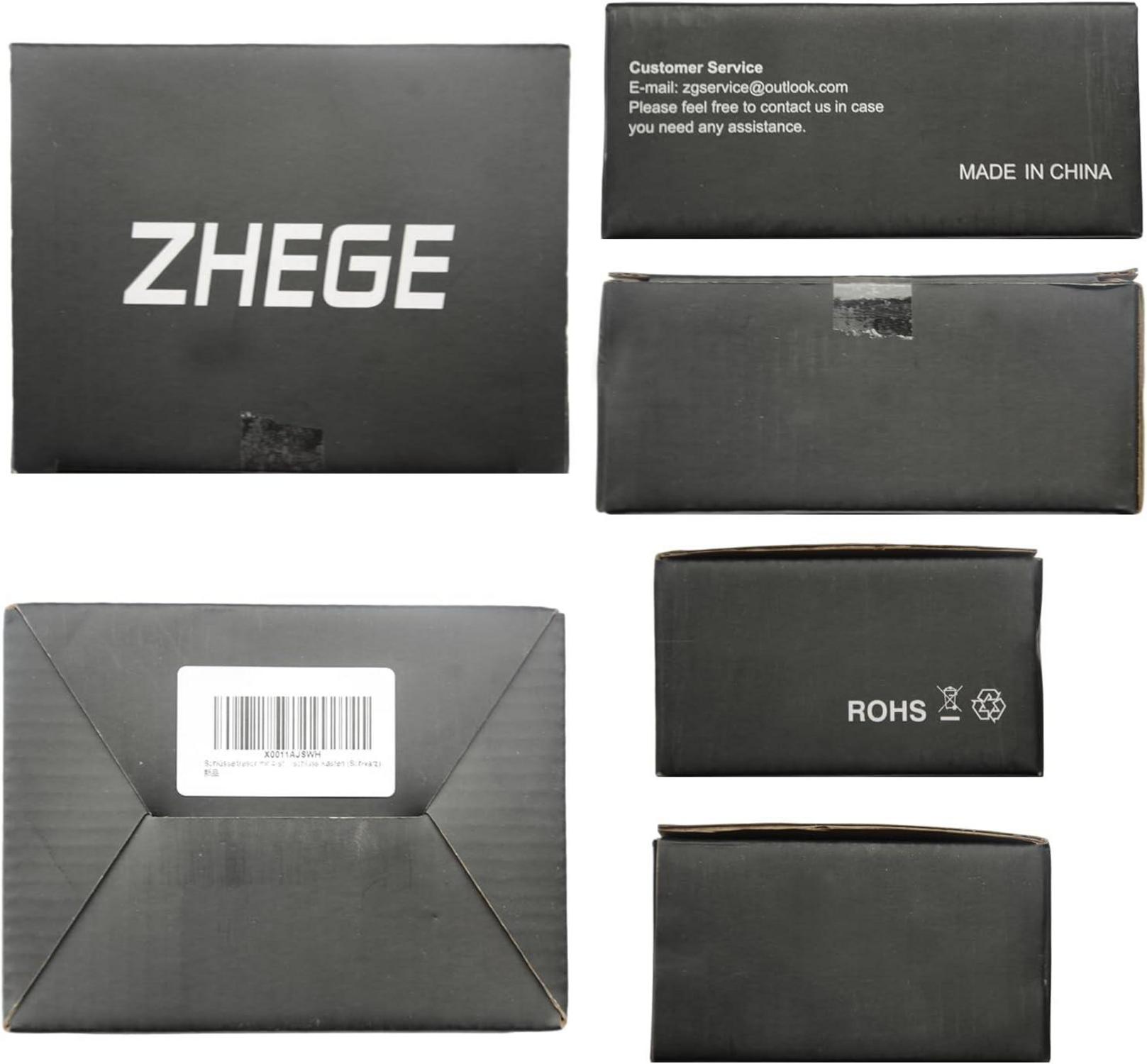 ZHEGE Schlüsseltresor mit 4-stelligem Zahlencode für Draußen - Schwarz