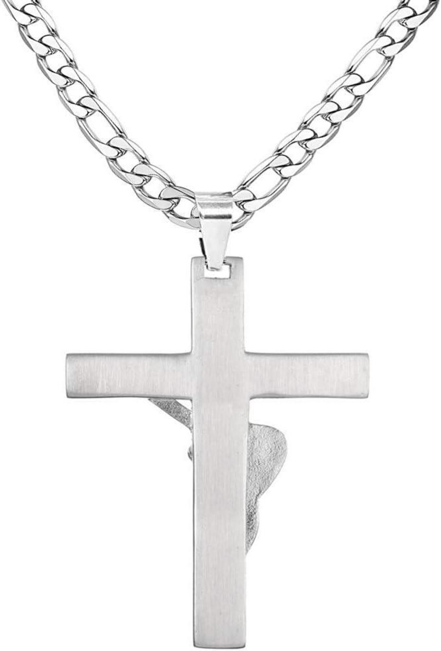 Johnny Hallyday Kreuz Anhänger Silber Gitarre Rocker Pendant
