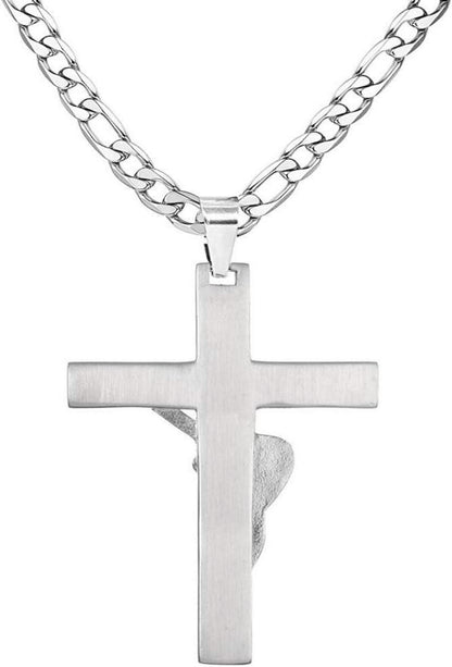 Johnny Hallyday Kreuz Anhänger Silber Gitarre Rocker Pendant