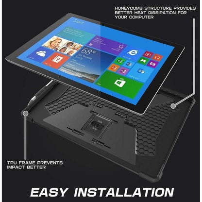 Schutzhülle für Surface Pro mit Ständer & Stifthalter, Schwarz