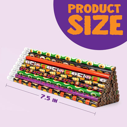 Halloween Bleistift Set 48 Stück Sortiment mit Radiergummi 12 Designs Kinder Partyzubehör
