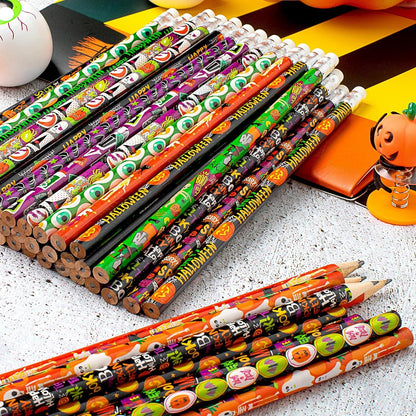 Halloween Bleistift Set 48 Stück Radiergummi 12 Designs Kinder Geschenk