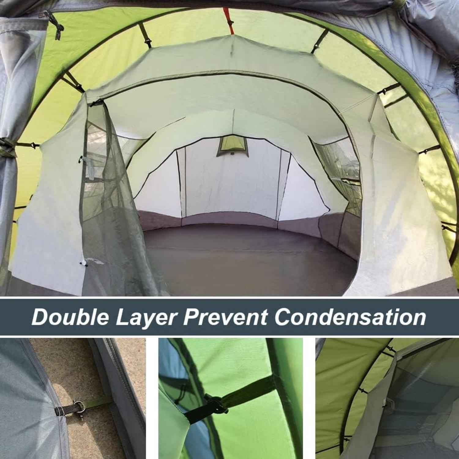 zelt doppelwandig AYAMAYA Zelt 4-6 Personen Wasserdicht Doppelwandig Camping – LuxusKollektion