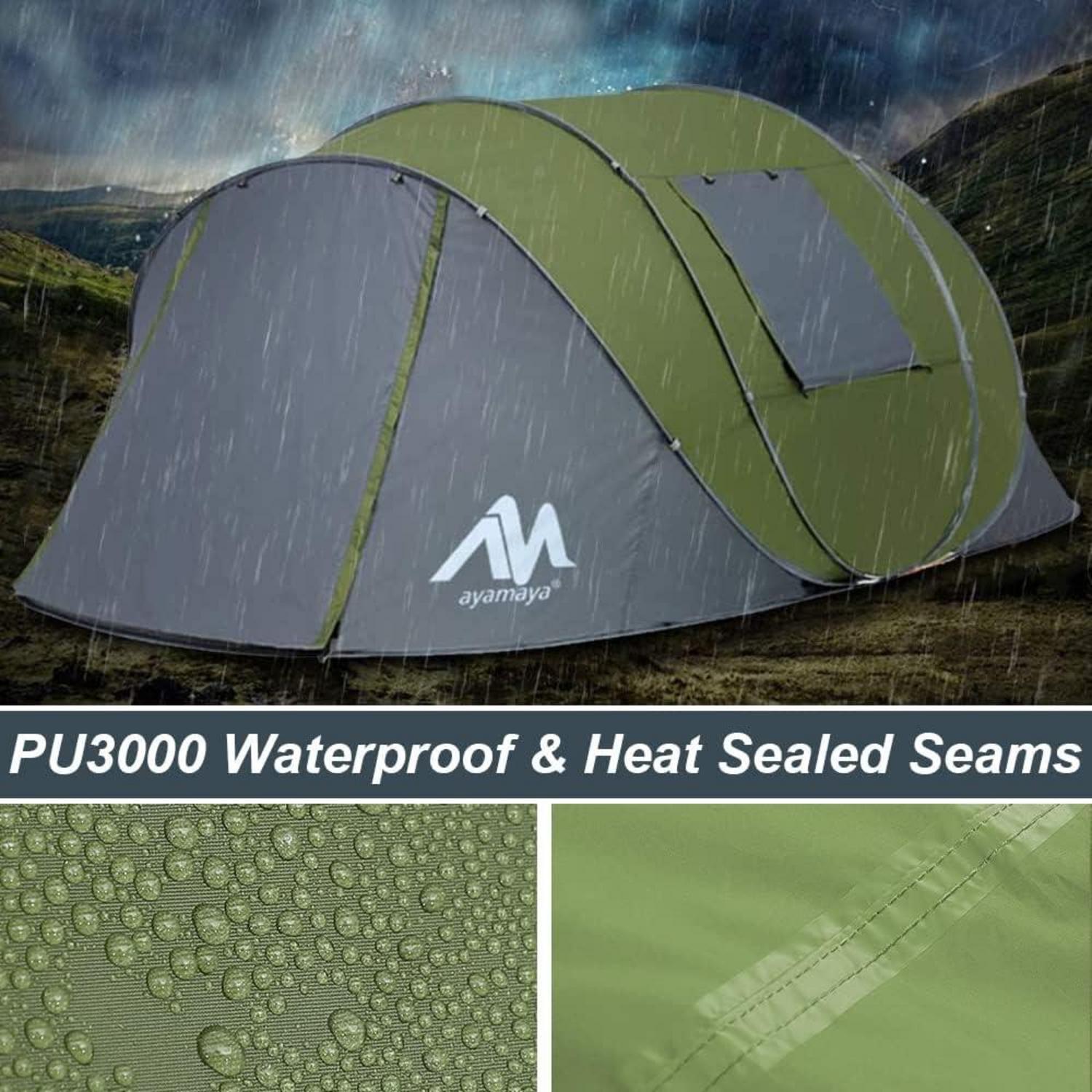 Wasserdichtes Camping Zelt 4-6 Personen Pop up Familienzelt mit Vorraum