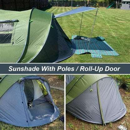 Zelt 4-6 Personen Wasserdicht Pop up Zelte Familienzelt mit Vorraum