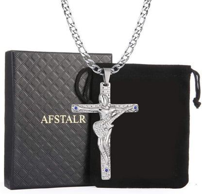 Kreuz Johnny Hallyday Anhänger Halskette Gitarre Rocker Signature