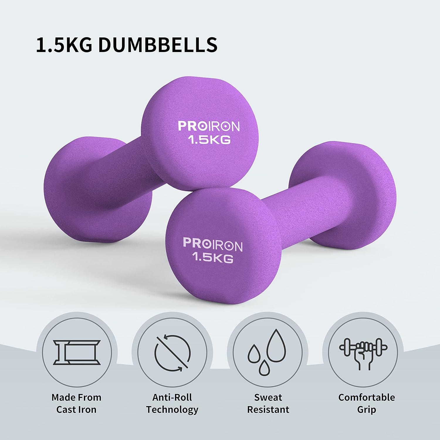 Neopren Kurzhantelset 2er-Set 3KG für Frauen Gymnastik Yoga
