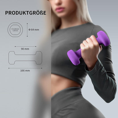 Neopren Kurzhantelset 1.5KG 2er-Set Frauen Gymnastik Yoga Pilates Kinder
