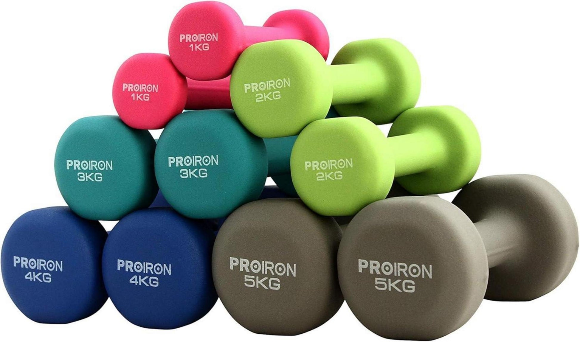 PROIRON Neopren Kurzhanteln 2er-Set 1.5KG für Frauen Gymnastik Yoga Pilates Kinder