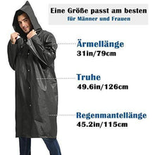 Durchsichtiger Regenponcho Unisex, Wiederverwendbar