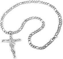 Kreuz Johnny Hallyday Anhänger Halskette Silber Metall Gitarre
