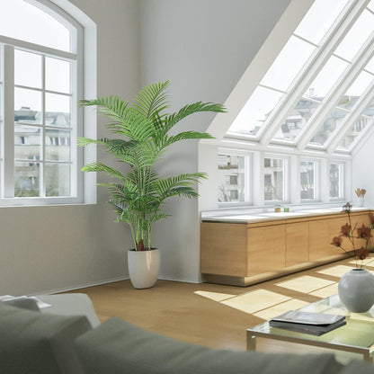 Künstliche Areca Palme 160 cm Fake Palm Tree 17 Stämme Faux Tree