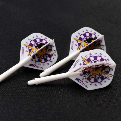 Dartschaft Flights Standardform Dart Set 3-teilig Kristallbox