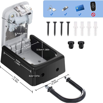 ZHEGE Schlüsseltresor mit Zahlencode und Bügel für Draußen