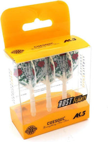 Dartschaft mit integrierten Flights, 3er-Set in Kristallbox