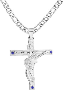 Johnny Hallyday Kreuz Anhänger Kette Gitarren Rocker Signature Silber