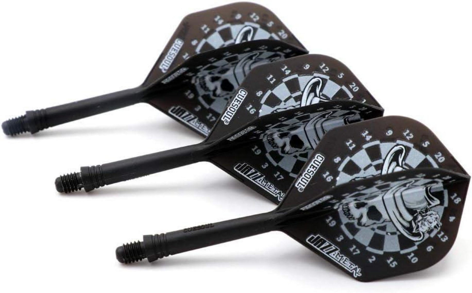 Integrierter Dartschaft und Flights Standardform 3er-Set