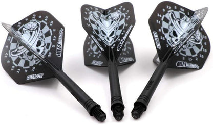 CUESOUL Integrierter Dartschaft und Flights, 3er-Set in Standardform