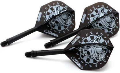 Integrierter Dartschaft Flights Standardform 3er-Set Kristall