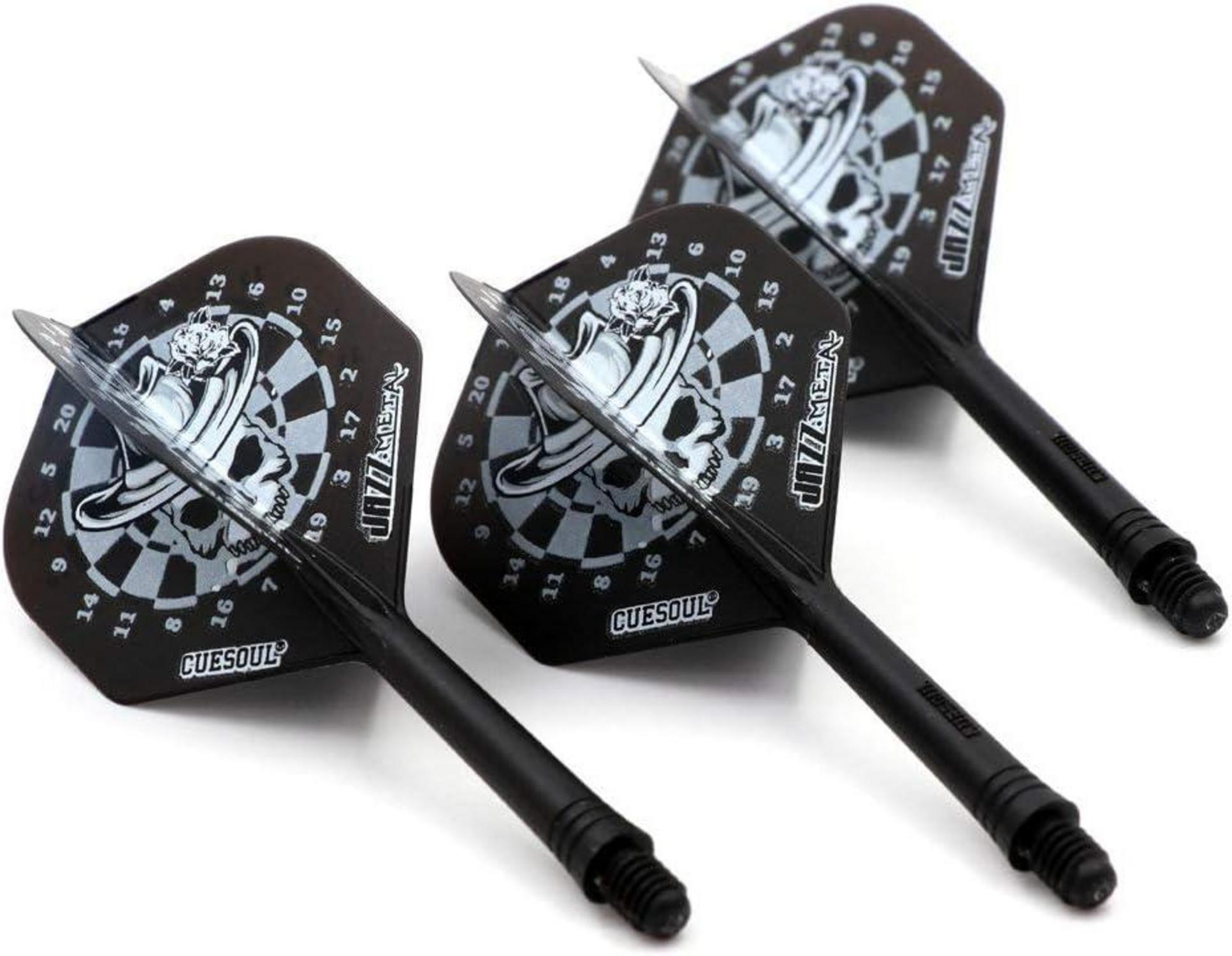 CUESOUL Integrierter Dartschaft und Flights Standardform 3er-Set in Kristallbox