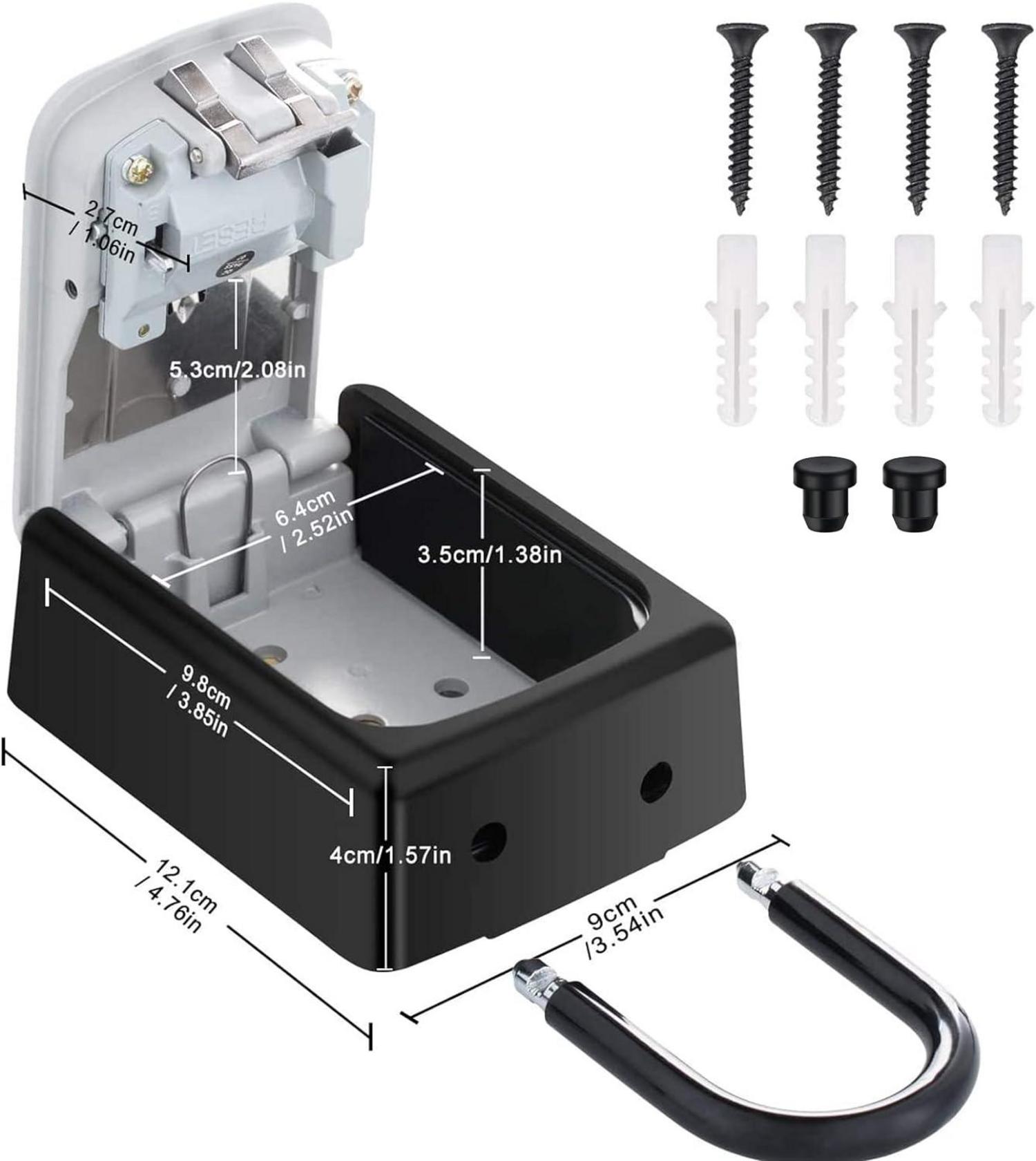 ZHEGE Schlüsseltresor 4-Stellig mit Zahlencode, Bügel, Wetterschutz