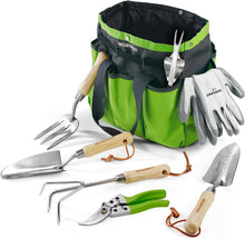Gartenwerkzeug Set 8-in-1 mit Aufbewahrungstasche aus Edelstahl