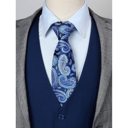 Herren Anzugweste V-Ausschnitt mit Taschen Marineblau