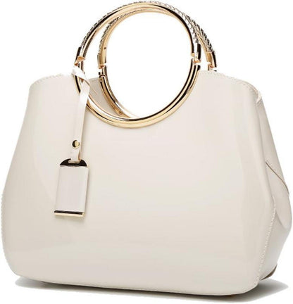 Damen Handtasche PU-Lackleder Hochzeit Umhängetasche