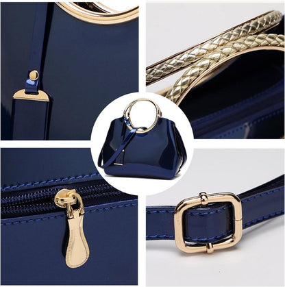 Coolives Damen Handtasche PU-Lackleder Henkeltasche Hochwertig