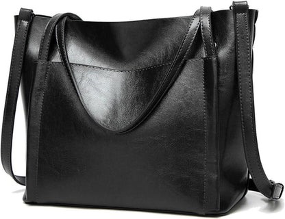 Damen Groß Shopper Tasche aus PU-Leder Schultertasche Umhängetasche