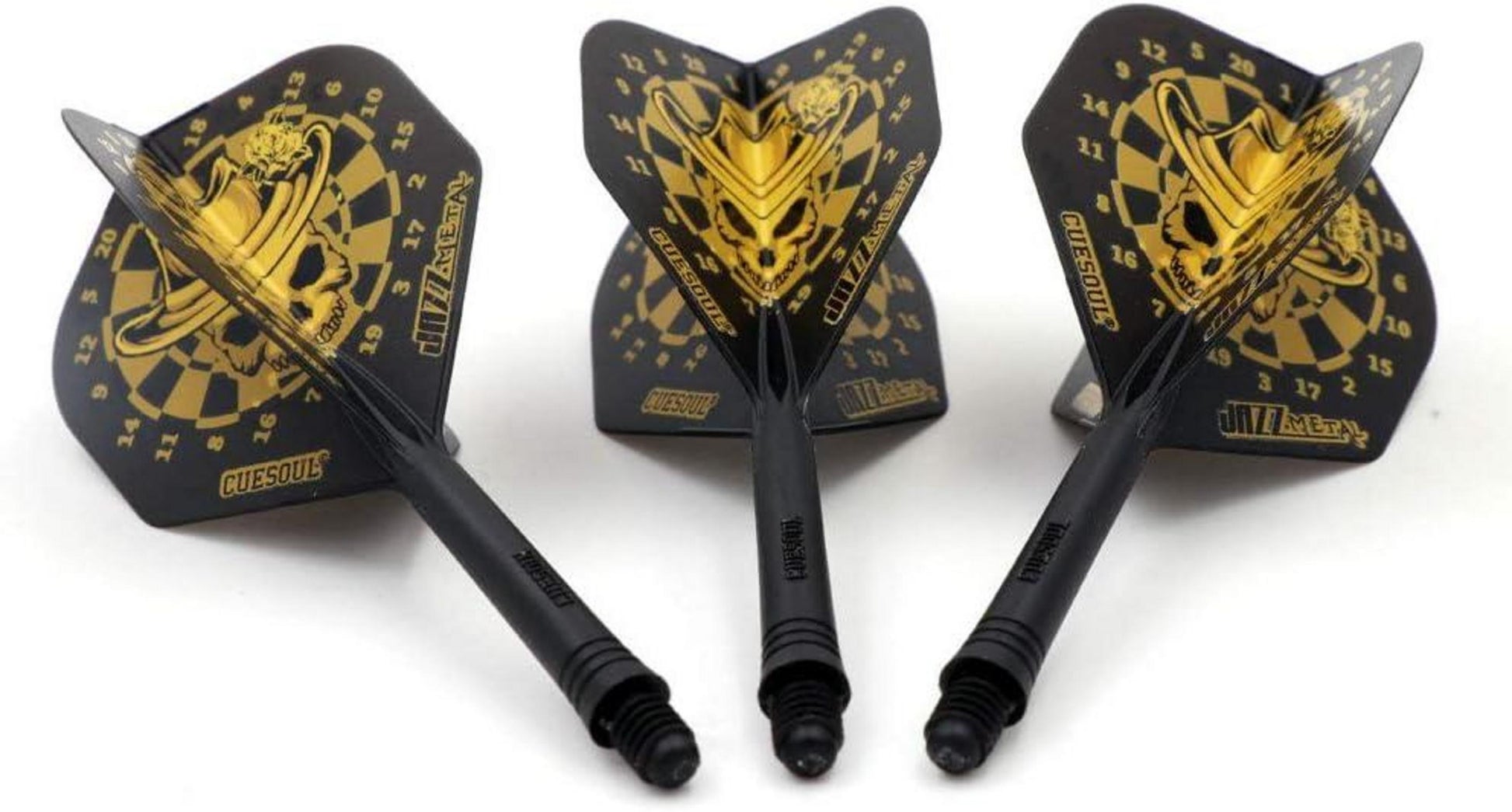 Integrierter Dartschaft und Flights in Standardform 3er-Set Kristall Geschenkbox