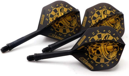 Integrierter Dartschaft und Flights Standardform Set 3er-Set Unique